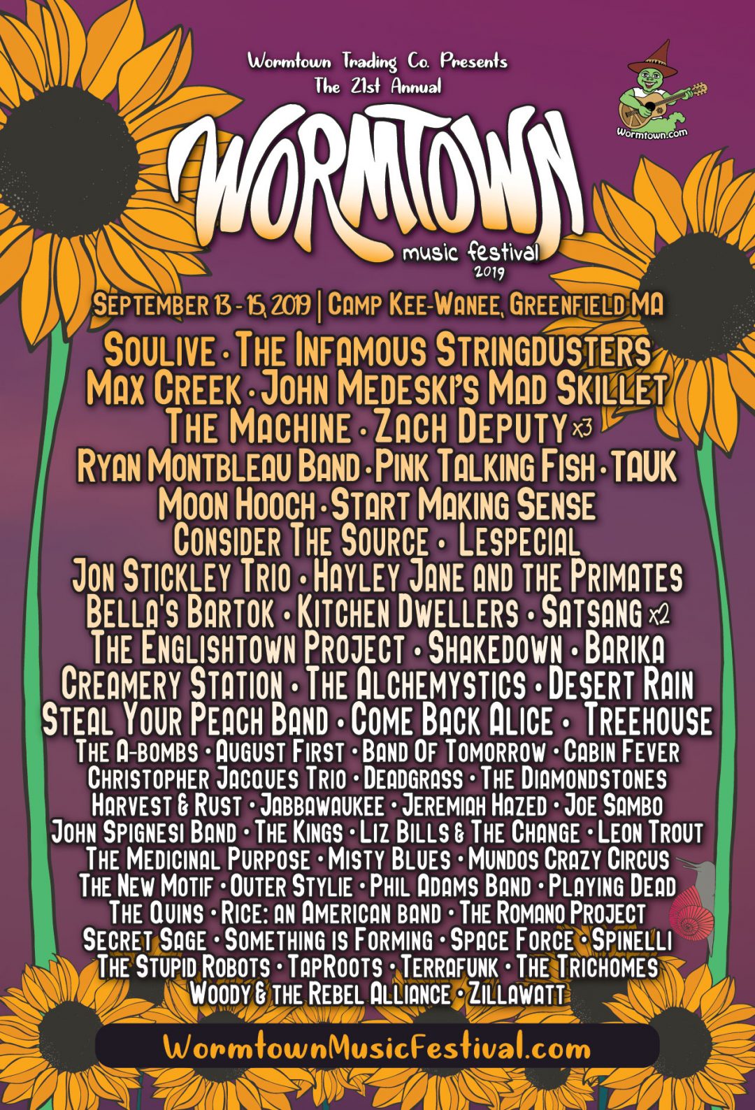WORMTOWN LINEUP ANNOUNCE! Wormtown Trading Company