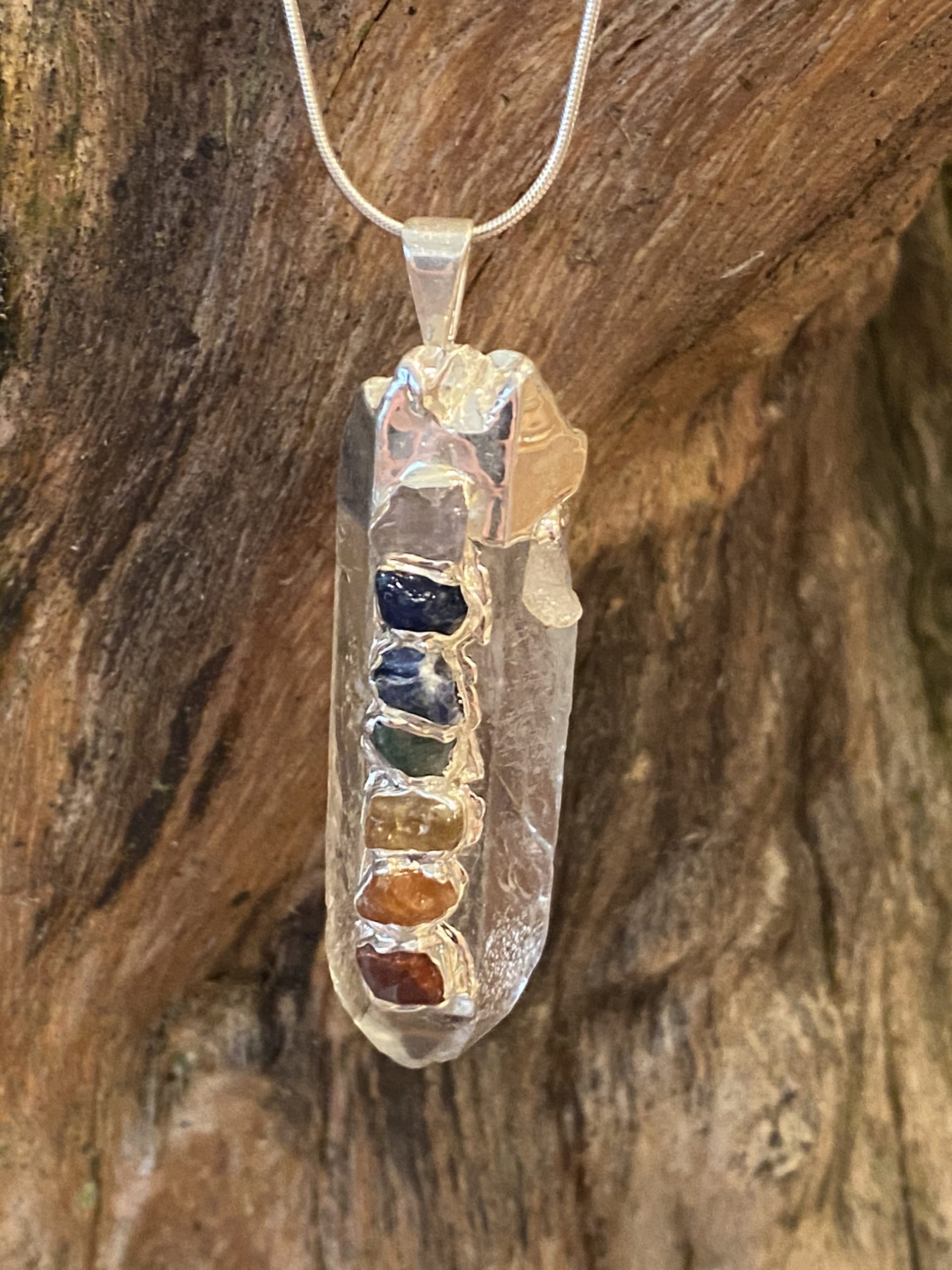 Details about   Natural Quartz Crystal Pendulum Pendant Necklace Chakra Gemstone Healing Stone 